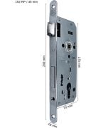 Kale Kilit 1520RP  45 mm Krom Oval