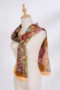 Xiangyun Gazlı Bez Eşarp Dijital Baskı 72x90 cm. K105343