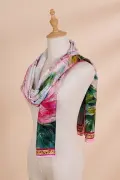 Xiangyun Gazlı Bez Eşarp  Dijital Baskı 72x90 cm. K105326