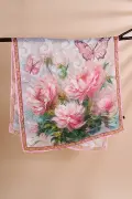 Xiangyun Gazlı Bez Eşarp  Dijital Baskı 72x90 cm. K105326
