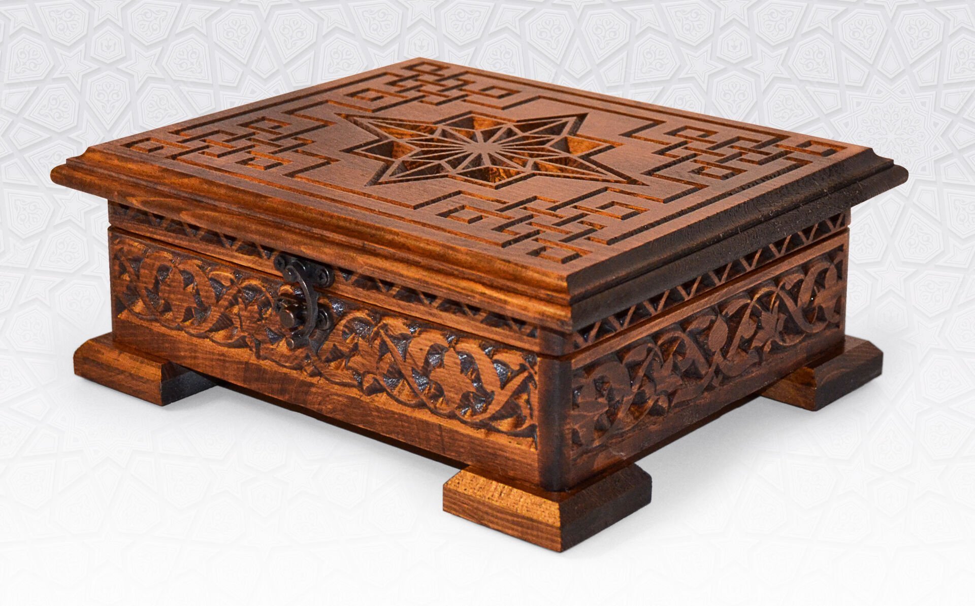 Ahşap Çanta Boy Kuran Kutusu  21x26x10 cm.