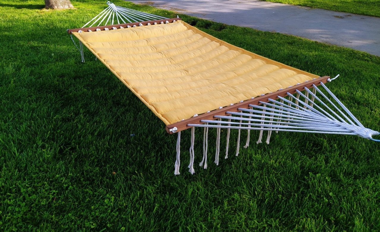 Bilen Hamak Kumaş Hamak Yastıklı 150 cm. Hardal