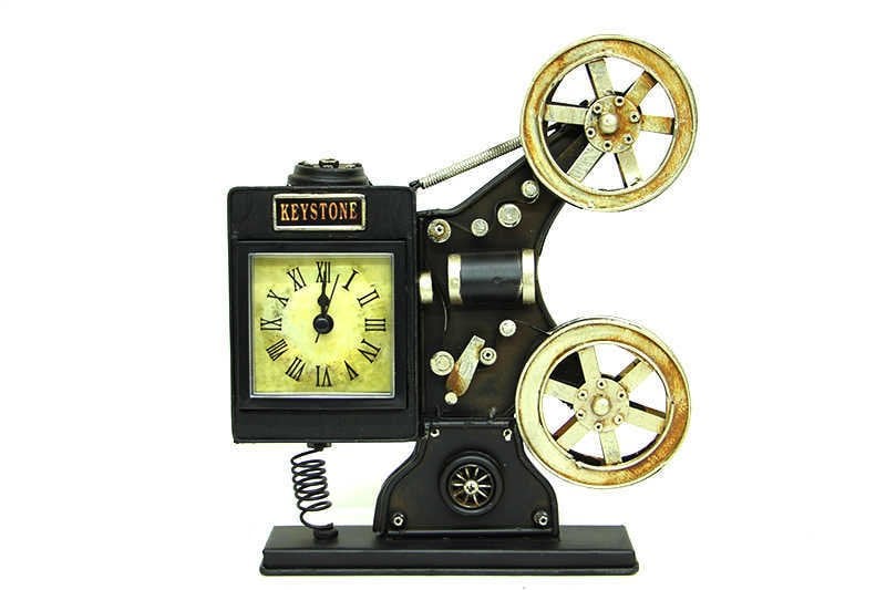 Dekoratif Metal Sinemaskop Saat  C0314