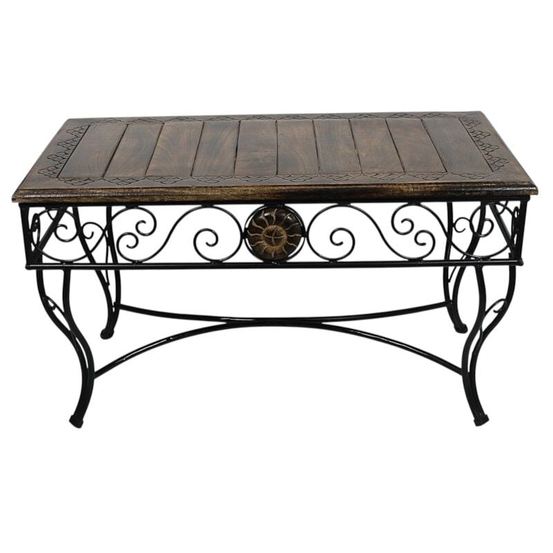 Eskitme Ahşap Dikdörtgen Sehpa  83x45x47 cm.