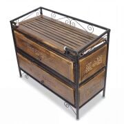 Ahşap Ferforje Ayakkabılık 77x34x62  cm.