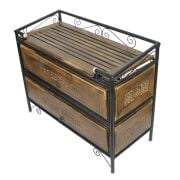 Ahşap Ferforje Ayakkabılık 77x34x62  cm.
