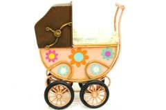 Dekoratif Metal Bebek Arabası C0259