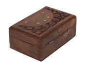 Ahşap Oymalı Kutu 10x15 cm. Asma Kilitli K64-2