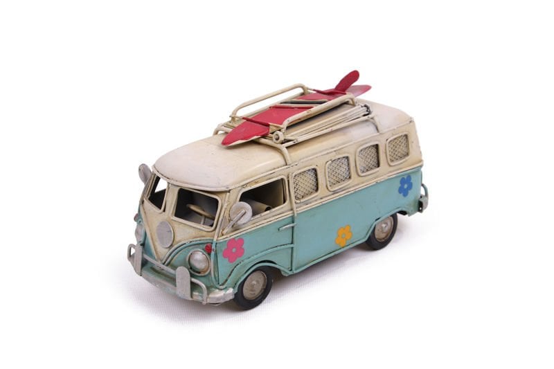 Dekoratif Metal Minibüs Çerçeveli ve Kumbaralı 1004E-1678SS