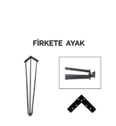 Firkete  Sehpa Masa Ayağı 45 cm. 4 Adet. Pingolu Ayarlanabilir