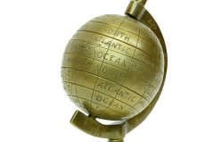 Yerküre  Dünya Antik Bronz Renk 6''