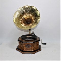 Sekizgen Gramofon Oymalı 41CB