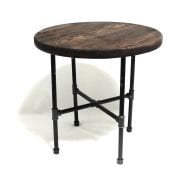 Ahşap Yuvarlak Sehpa Ceviz Rengi 60x60x60 cm.