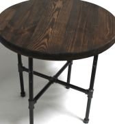 Ahşap Yuvarlak Sehpa Ceviz Rengi 60x60x60 cm.