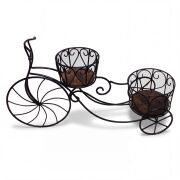 Eskitme Ahşap Ferforje Bisiklet Çiçeklik  Saksılık 81x23x45 cm.