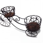 Eskitme Ahşap Ferforje Bisiklet Çiçeklik  Saksılık 81x23x45 cm.