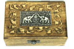 Eskitme Ahşap Antik Kutu 15x6x10 cm. 197/C