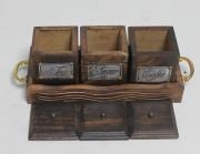 Eskitme Ahşap Çay Kahve Şeker kutusu