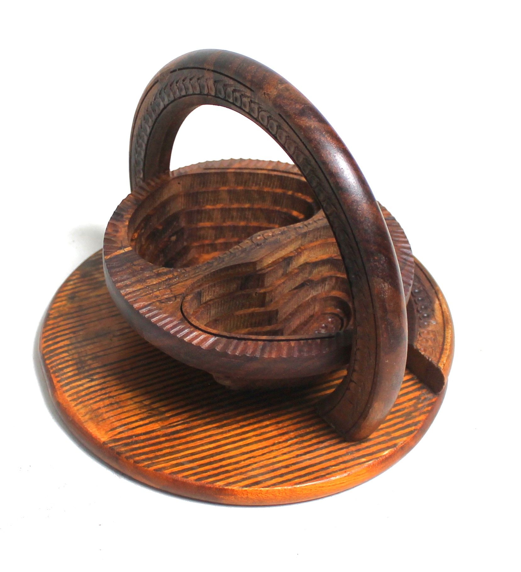 Ahşap Katlanır Şekerlik Meyvelik Küçük Boy