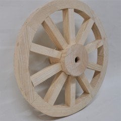 Otantik Çarşı Ahşap At Arabası Tekeri 50 cm. Duvar Dekoru