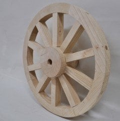 Otantik Çarşı Ahşap At Arabası Tekeri 50 cm. Duvar Dekoru