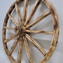 Otantik Çarşı Ahşap At Arabası Tekeri 90 cm.