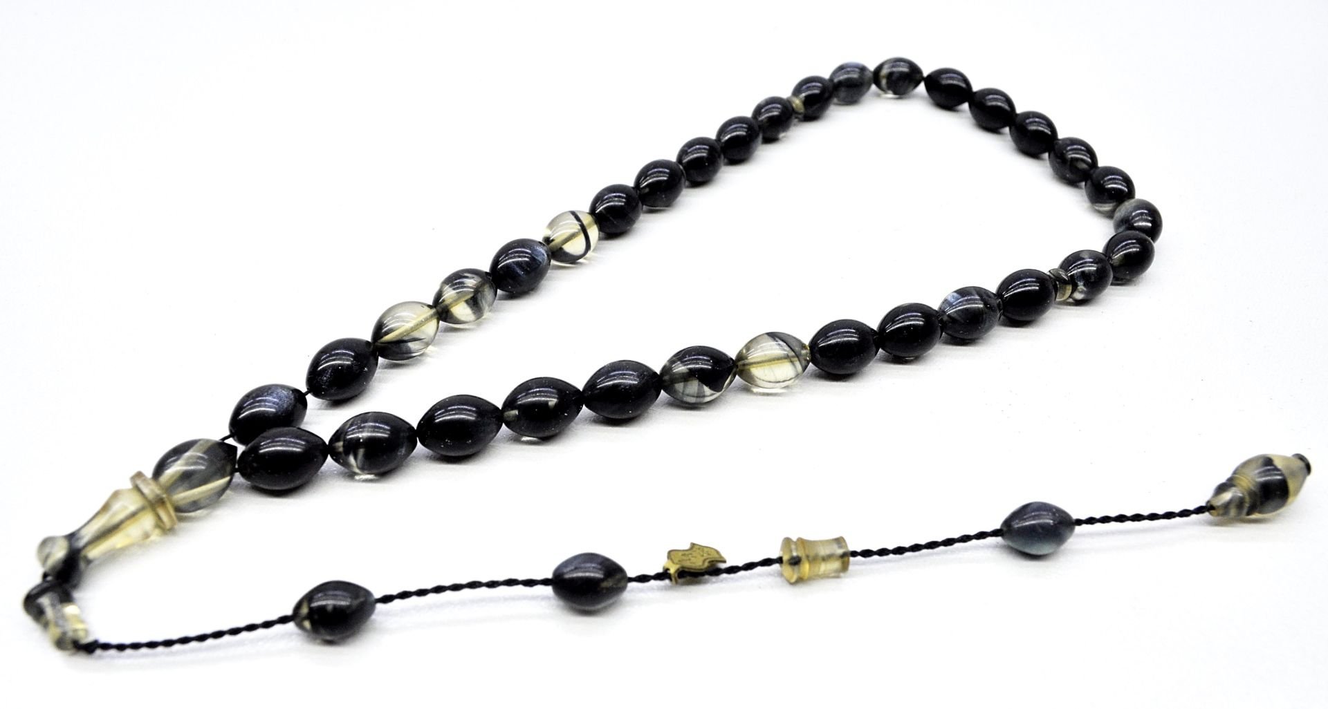 Ateş Kehribar Tesbih Beyzi Kesim 8*11 mm (khr-13009)