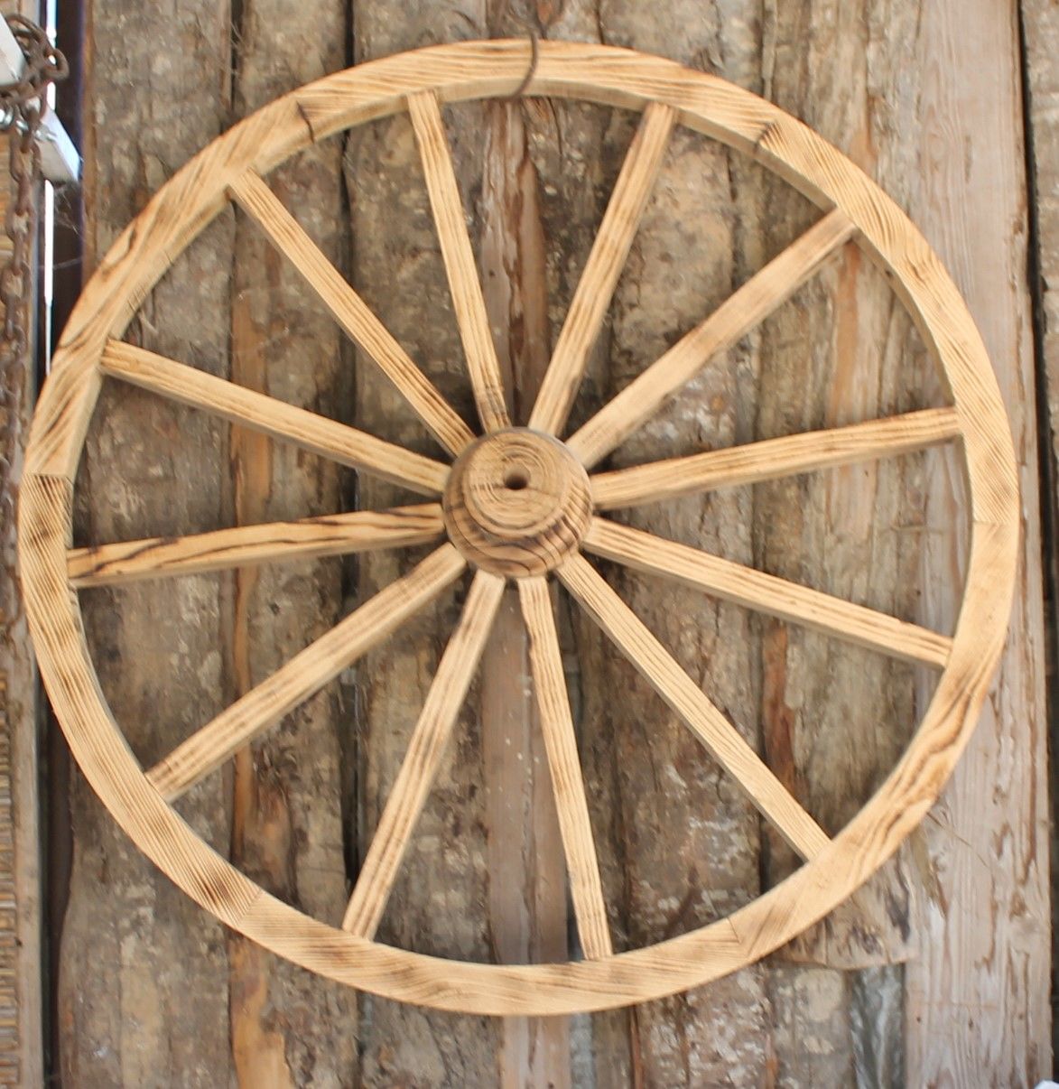 Otantik Çarşı Ahşap At Arabası Tekeri 120 cm.