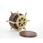 Bardak Altı Pirinç Ahşap Dümenli Model