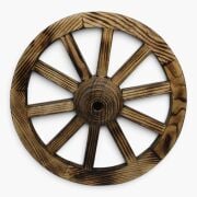 Otantik Çarşı Ahşap At Arabası Tekeri 50 cm.(Ahşap Yakma)