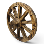 Otantik Çarşı Ahşap At Arabası Tekeri 50 cm.(Ahşap Yakma)