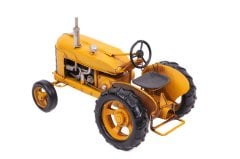 Dekoratif Metal Traktör   Sarı Renk 0604E-173