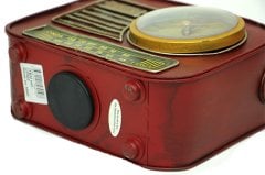 Dekoratif Metal Radyo Saatli Kumbara C0311