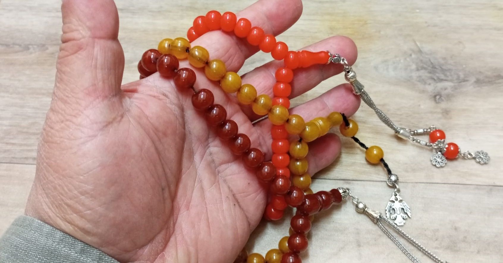 Sıkma Kehribar Tesbih 3 Adet (khr-13019)