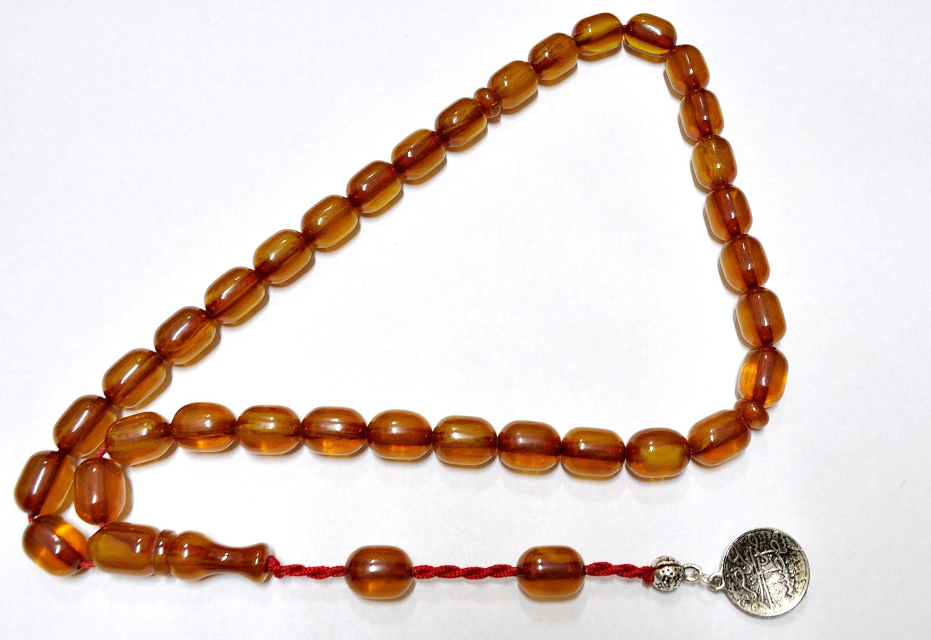 Ateş Kehribar Tesbih Kapsül Kesim 11*14 mm (khr-13021)