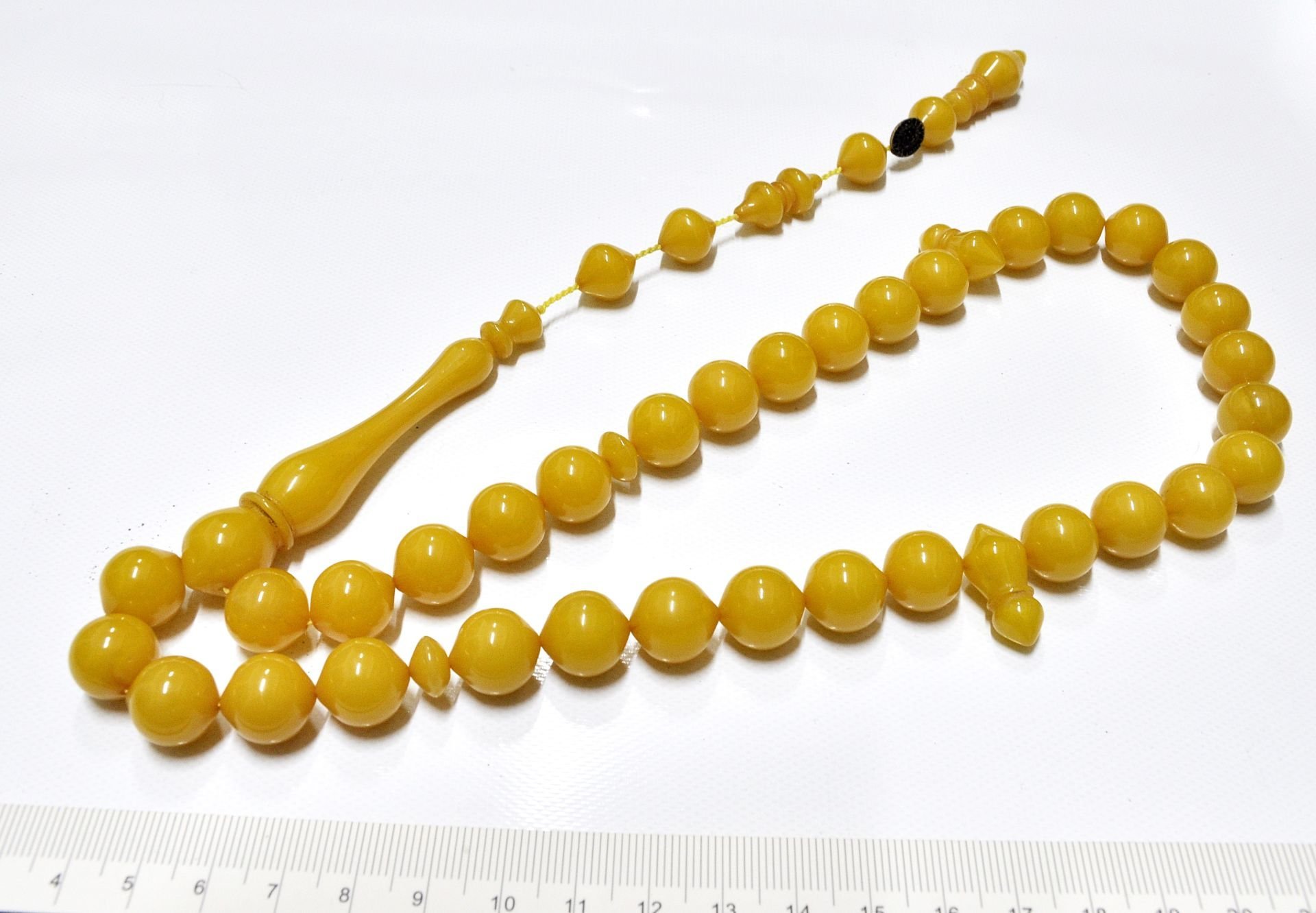 Sıkma Kehribar Tesbih İstanbul Kesim 13*14 mm (khr-13024)