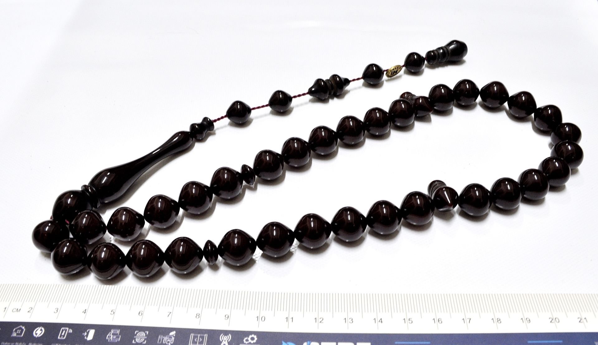 Sıkma Kehribar Tesbih İstanbul Kesim 14*15 mm (khr-13027)