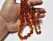 Ateş Kehribar Tesbih İstanbul Kesim 13*15 mm (khr-13028)