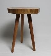 Doğal Ahşap Sehpa 32x45 cm Ahşap Ayaklı
