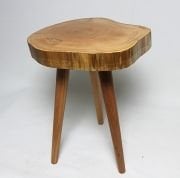 Doğal Ahşap Sehpa 32x45 cm Ahşap Ayaklı