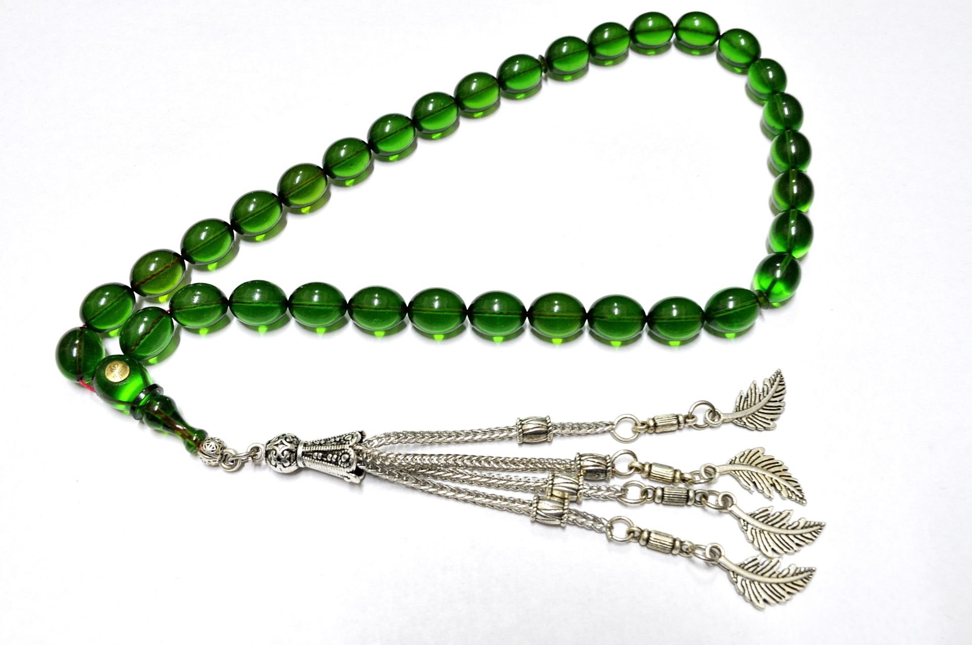 Ateş Kehribar Tesbih Beyzi Kesim 9*11 mm (khr-13030)