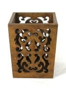 Eskitme Ahşap Oymalı Kova 23xx23x27 cm.