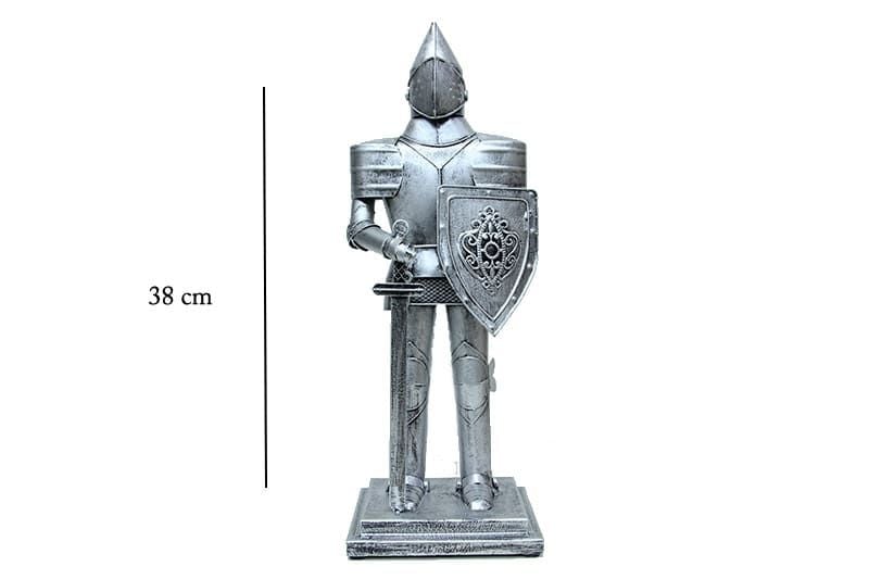 Dekoratif Metal Şovalye Silver K0478