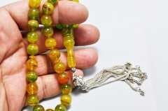 Sıkma Kehribar Tesbih Küre Kesim (khr 10411)