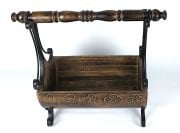 Eskitme Ahşap Ferforje Gazetelik 35x21x42 cm. K02