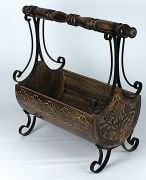 Eskitme Ahşap Ferforje Gazetelik 35x21x42 cm. K02