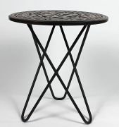 Ahşap Oymalı Yuvarlak Sehpa 40 cm