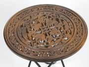 Ahşap Oymalı Yuvarlak Sehpa 40 cm