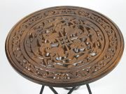 Ahşap Oymalı Yuvarlak Sehpa 40 cm