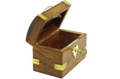 Ahşap Kilitli  Kumbara 10x7x7 cm. Küçük Boy